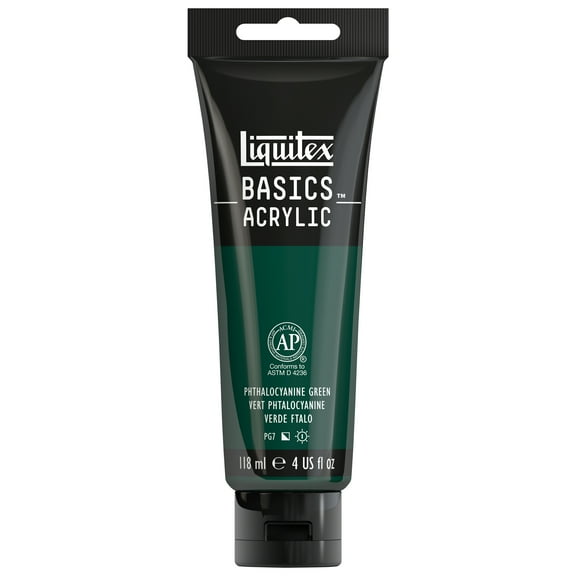 Liquitex BASICS Acrylic Color, 4 oz. Tube, Phthalocyanine Green