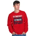 thumbnail image 5 of Fitness? Pizza! Gym Workout Exercise Unisex Plus Size Sweatshirt Brisco Brands 5X, 5 of 6