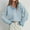 Light Blue, variant on Juslio Women Sweaters Pullovers Women Tops Striped V Neck Long Sleeve Knit Gray