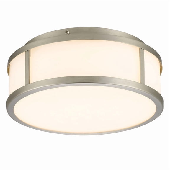 TICOZE 10 Inch Brushed Nickel Integrated LED Flush Mount Light for Bedrooms, Living Rooms, Kitchens, Hallways, 1225 Lumens 24W, 3CCT Selectable 3000K,4000K,5000K, Dimmable