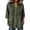 Green, variant on Women's V-Neck Button Front Patchwork Top Modern Comfortable Fit For Everyday Wear