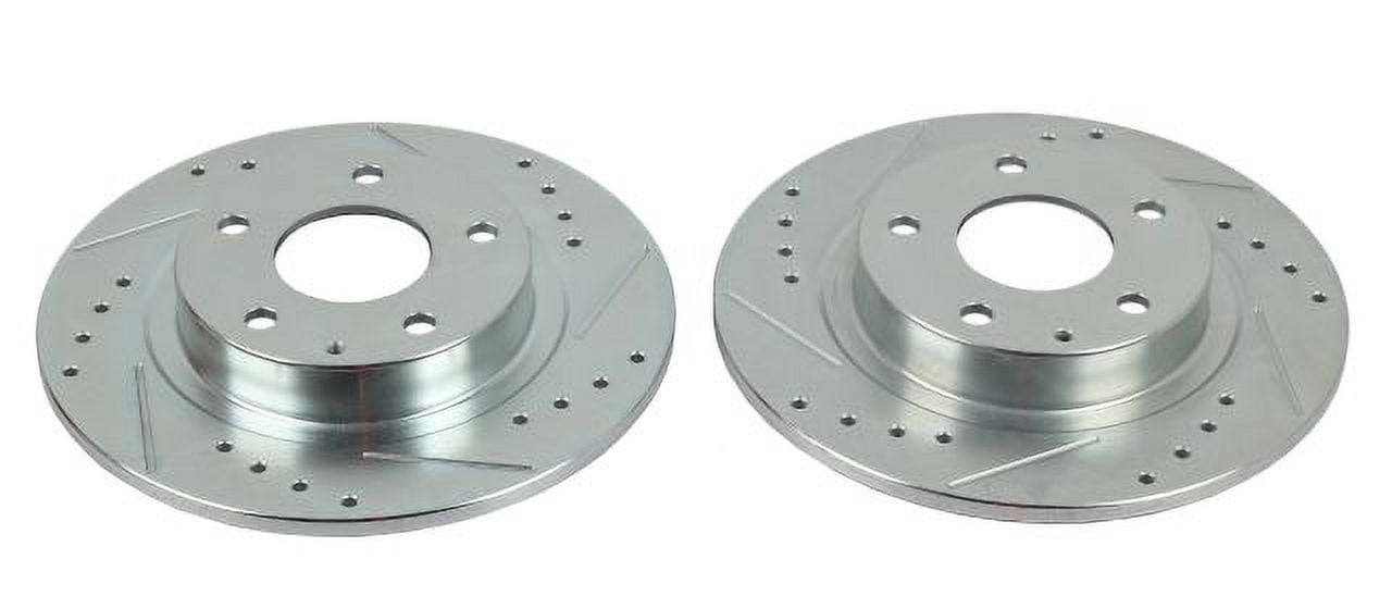 Power Stop Rear Pair of Drilled and Slotted Brake Rotors JBR1597XPR