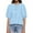 Blue, variant on Summer Peplum Babydoll Puff Short Sleeve Blouse Womens Tie Front Tops