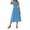 #0013-Light Blue, variant on Puyaiuu Women's Solid Color Casual Loose Maxi Dress, Flowy Short Sleeve Round Neck Summer Beach Cover Up, Lightweight Breezy Vacation Wear, Cute Sundresses for Women Spring Gift