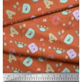 thumbnail image 2 of Soimoi Poly Georgette Fabric Crab,Balloons & Alphabets Kids Printed Fabric 1 Yard 52 Inch Wide, 2 of 3