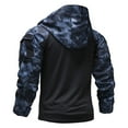 thumbnail image 4 of DPTALR Camouflage Stitching Half Zipper Hooded Drawstring Long-sleeved Military Sweater, 4 of 9