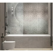 Apollo Tile 10 pack 12.2-in x 12.2-in Silver Penny Round Glass Mosaic Wall Tile (10.34 Sq ft/case)