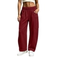 thumbnail image 2 of Jovrlynd Womens Cargo Sweatpants 2026 Elastic High Waist Wide Leg Sweat Pants with Multi Pockets, S-2XL, 2 of 7