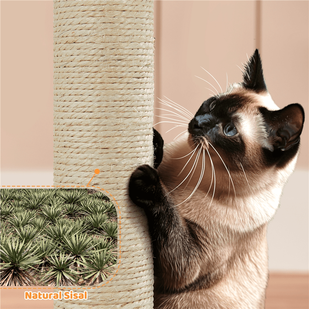 Alden Design 64.5"H Multi-level Cat Tree Tower with Condos and Perches, Pink
