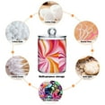 thumbnail image 6 of Yayeee 2 Pack Qtip Holder Bathroom Cotton Swab Canister with Lid Clear Dispenser Set, Swirling Lines, 6 of 6