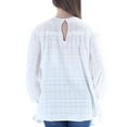 thumbnail image 2 of Max Studio London Womens Textured Knit Blouse, White, X-Small, 2 of 2