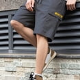 thumbnail image 5 of URSOFINE Men's Casual Cargo Shorts Classic Stretch Waist Drawstring Outdoor Work Shorts with 4 Pockets, 5 of 5