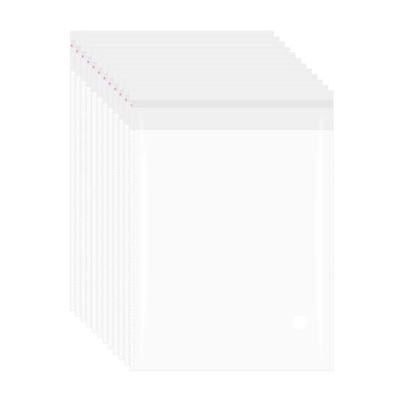 Uxcell 100pcs Self Seal Clear Poly Bags OPP Crystal Clear Sleeves 4.7" x 4"