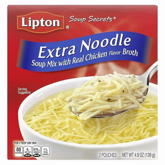 2-Pack Soup Secrets Instant Soup Mix For a Warm Bowl of Soup Extra Noodle Soup Made With Real Chicken Broth Flavor, 5 Ounce ()