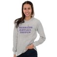 thumbnail image 5 of Mermaids Have All The Fun Cute Beach Women's Long Sleeve T Shirt Brisco Brands M, 5 of 6