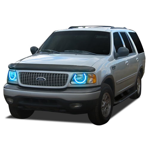 Brightest Blue LED Halo Ring Headlight Kit for Ford Expedition 03-06