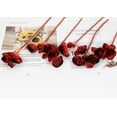 thumbnail image 4 of 12Pcs Ranunculus Artificial Flowers - 2 Bouquets Silk Fake Flowers with Stems for Wedding, Bridal Shower, Centerpiece Decor & DIY Crafts (Dark Red), 4 of 6
