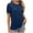 Z01 Navy, variant on Conairie Womens Ruffle Short Sleeve Tops Solid Loose Crew Neck T Shirts Comfy Soft Basic Work Tee Vacation Clothes Beige L