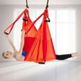thumbnail image 3 of LJNYFDC Indoor Outdoor Yoga Hammock Adjustable Aerial Yoga Hammock Set Holds 441lb Capacity Swing with Chain Extension for Yoga Enthusiasts Full Body Workout, 3 of 6