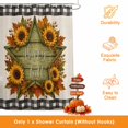 thumbnail image 3 of Happy Fall Shower Curtains for Bathroom, Maple Leaves Checked Thanksgiving Farmhouse Waterproof Fabric Shower Curtain, Decorative Bathroom Curtain for Bathtub, 36"x72", No Hooks Included, 3 of 9