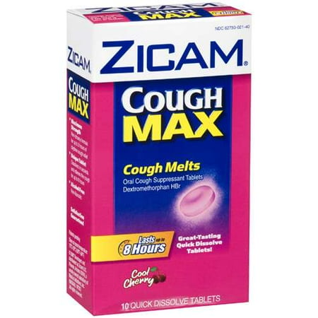 Zicam Cough Max Cool Cherry Cough Melts, 10 Count