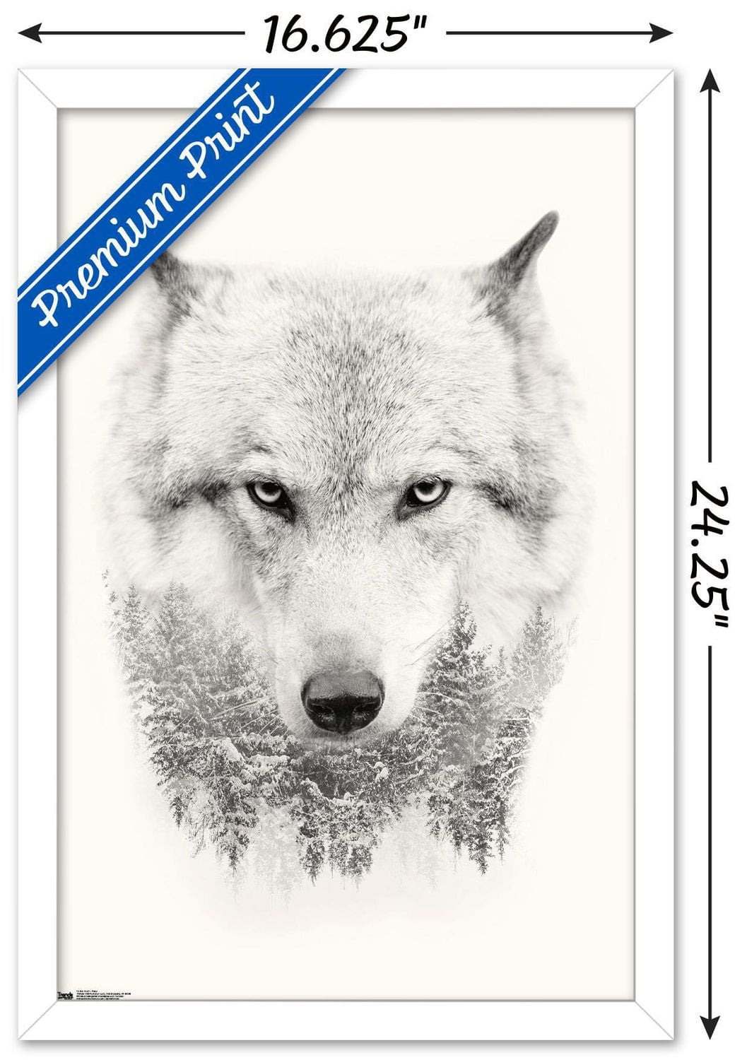 Wolf - Trees Wall Poster