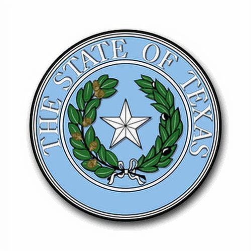 3.8 Inch Texas State Seal Vinyl Transfer Decal