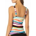 thumbnail image 2 of Anne Cole Signature Womens Wavy Stripe Twist Underwire Tankini Top Style-21MT20186 Swimsuit, 2 of 2
