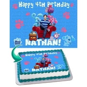 Blue's Clues Edible Cake Image Topper Personalized Birthday Party 1/4 Sheet (8"x10.5")