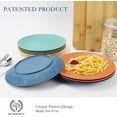 thumbnail image 5 of Homienly Wheat Straw Salad Plates, 9-Inch, 8-Piece Set - Unbreakable, Microwave & Dishwasher Safe, Reusable for Kitchen, Camping, RV, Plastic Dinner Plates, Multi-Color, 5 of 8