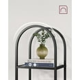 thumbnail image 3 of 5-Tier Shelf, Tempered Glass Shelving Unit, Arched Design for Living Room Bedroom, Gray, 3 of 6