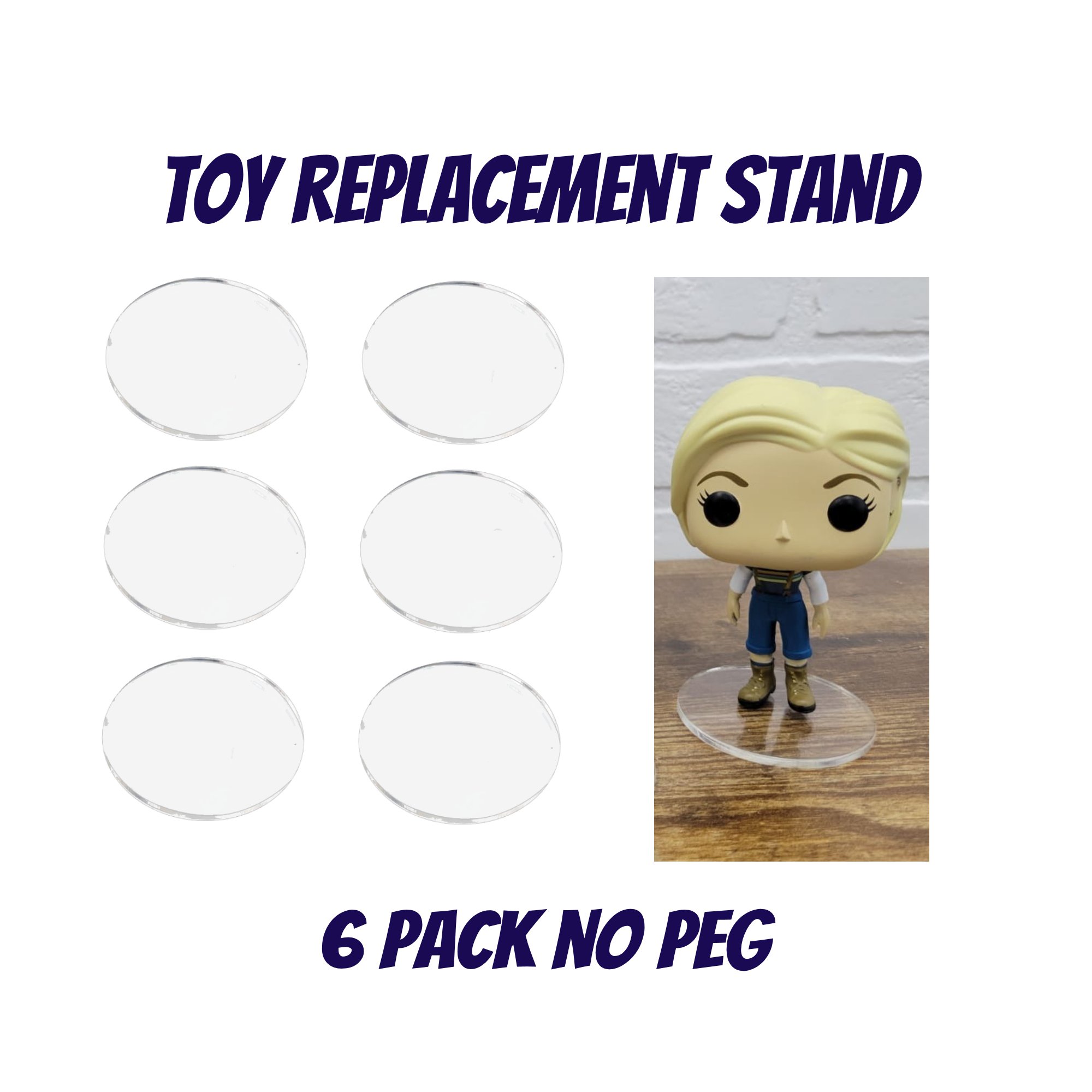Acrylic Base Toy Stand Replacements 