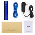 thumbnail image 7 of Powered USB 3.0 Hub 8-Port Hub with 6 USB 3.0 Port 2 Charging Port 3.3FT Cable and Power Adapter, Blue, 7 of 7