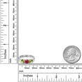 thumbnail image 6 of Gem Stone King 925 Sterling Silver Red Ruby and Green Peridot Engagement Ring for Women | 1.65 Cttw | Round 5MM | Gemstone July Birthstone | Size 5, 6 of 6