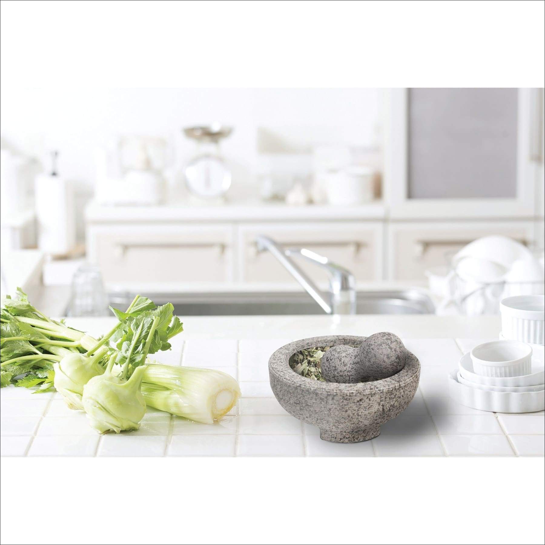  Health Smart Granite Mortar and Pestle : Home & Kitchen