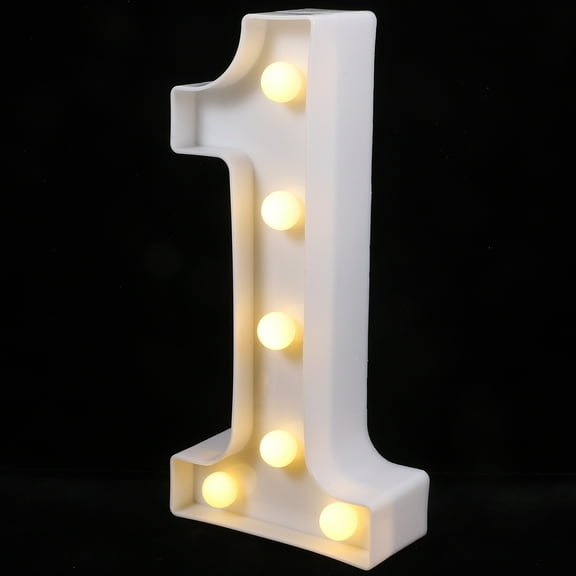 Light Up Number 1 Plastic Number Sign Light LED Number Light Party Bedroom Night Light