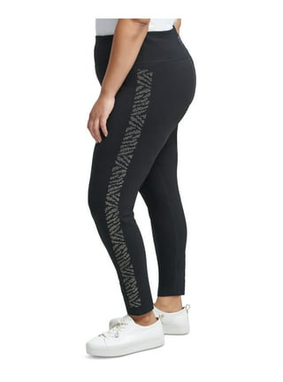Buy Calvin Klein women plus size rhinestone trim pull on leggings black red  Online