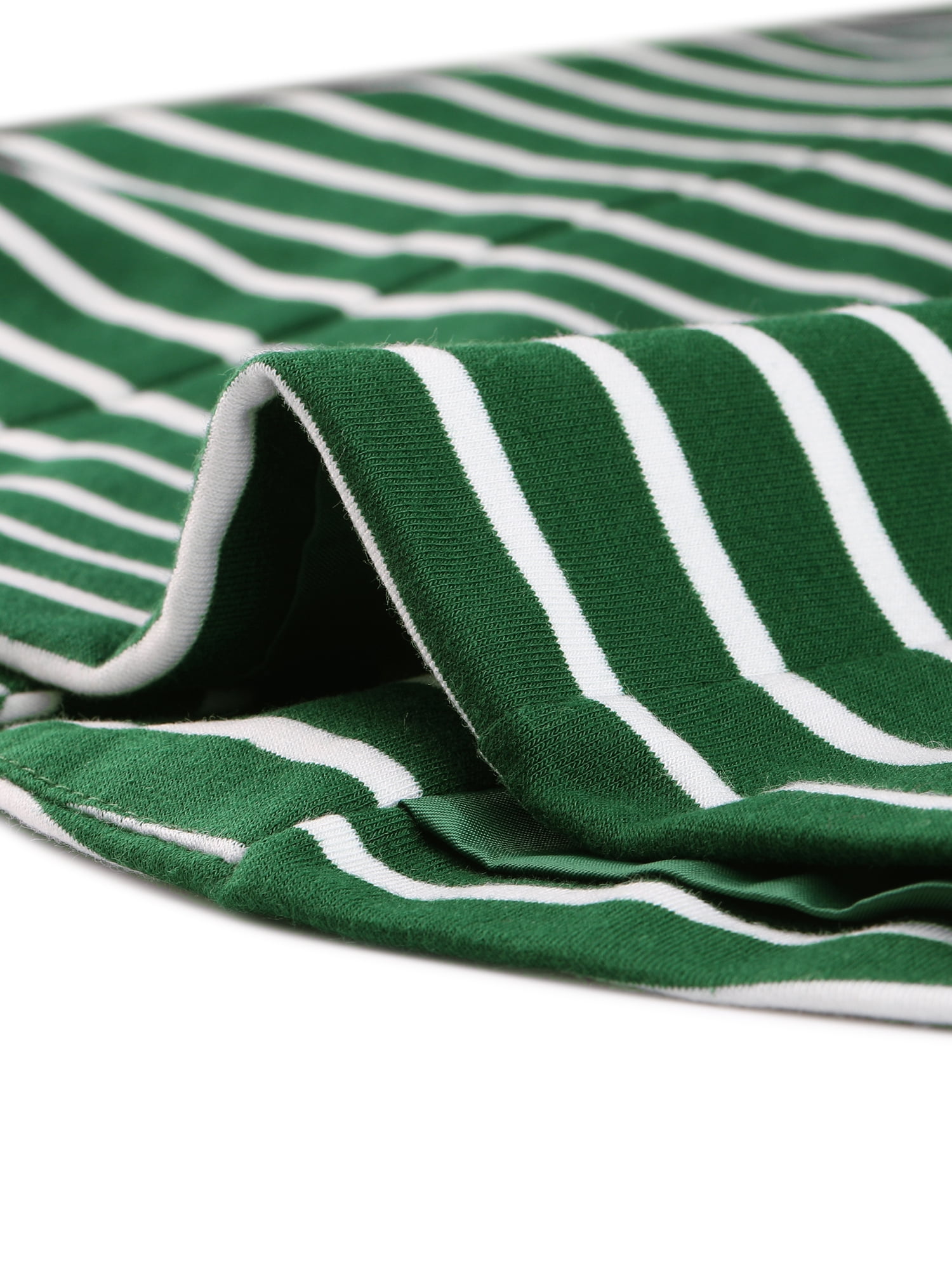 DARING DIVA Women's Striped Notched Lapel Button Closure Blazer L Green White