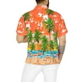 thumbnail image 2 of LA LEELA Men's Hawaiian Shirts Short Sleeve Button Down Shirt Men's Holiday Shirts Summer Beach Casual Aloha Tropical Shirts for Men Funny XL Sea Flamingo, Orange, 2 of 5