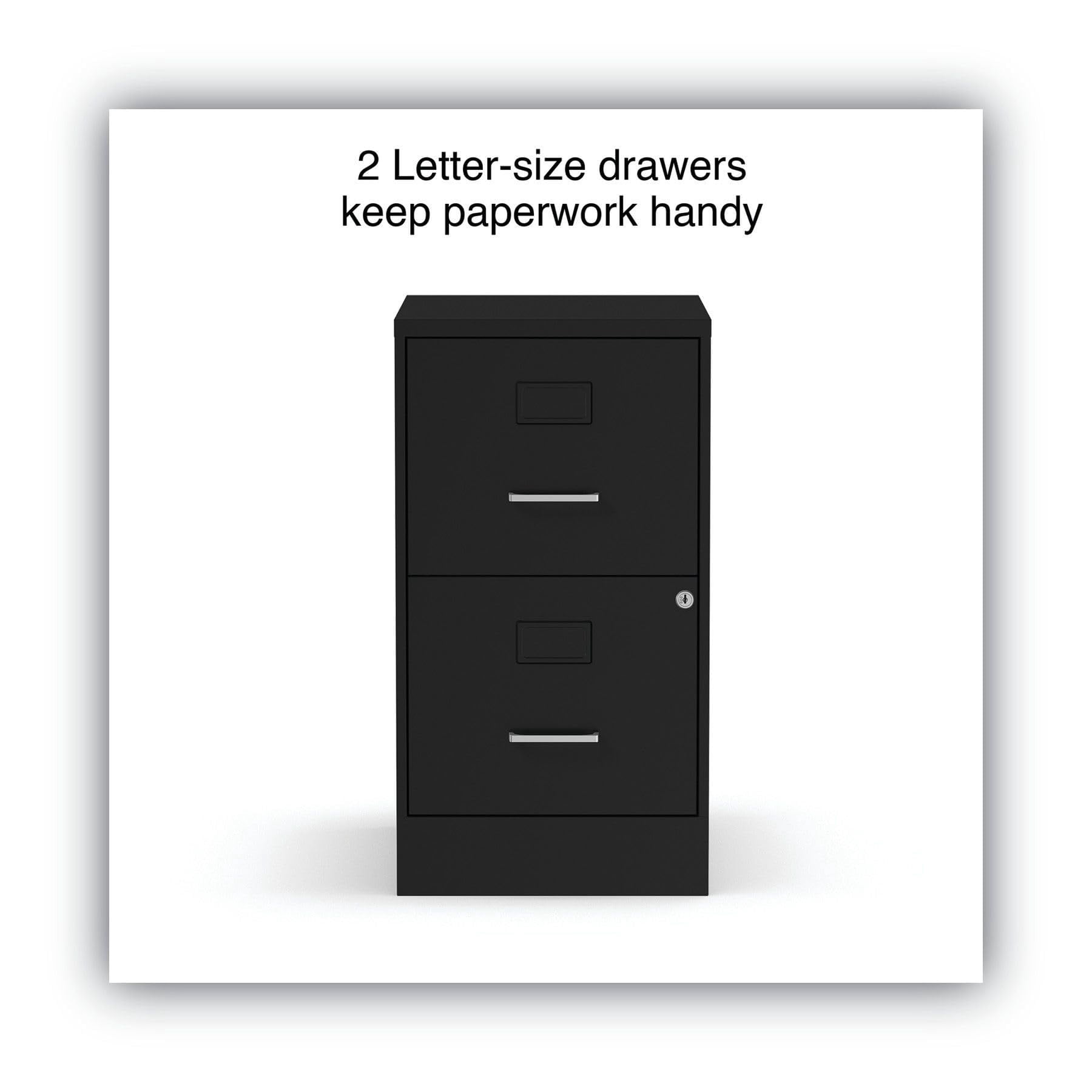 Alera Soho 2 File-Drawer Vertical Standard File Cabinet Letter Size Lockable 24.1"H x 14"W x 18"D
