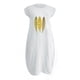 thumbnail image 4 of Puntoco Vestido Estampado De Dos Bolsillos Con Cuello Redondo Y Manga Corta De Color Liso Para Mujer Blanco M,Regalos Para Mujer Joven, 4 of 4
