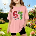thumbnail image 1 of 67 shirt G'irls Summer Short Sleeve T Shirt Cute Cartoon Number Print Casual Top Tee Shirt For K'ids Youth, 1 of 3