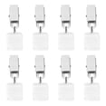 thumbnail image 1 of Uxcell 8Pcs Pesas para Manteles, Colgante de Mármol con Clip de Metal en Forma de Cubo, Blanco, 1 of 6