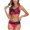 Red, variant on Youyipin Womens Swimsuits Bathing Suit 3 Piece Tropical Print Bikini Set Beach Vacation Clothes For Women