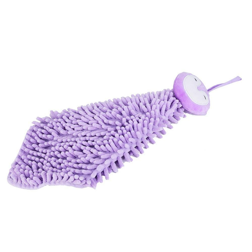 Tebru Hand Cleaning Towel Hanging Loop Washcloths Super Absorbent