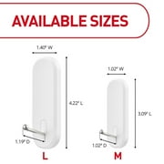 Command Medium Wire Hooks, White, 2 Hooks, 4 Strips Per Pack