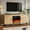 Wood, variant on Bossin 58" Wood Mid Century Modern TV Stand with Fireplace, Entertainment Center up to 65" TV,Electric Fireplace TV Stand for Living Room