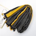thumbnail image 2 of Bufanda de mujer, Amarillo mostaza, Negro, Idea de regalo para mujer, 2 of 5