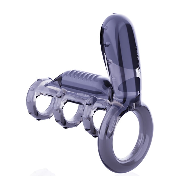 Anillo de retardo de vibración multifuncional, resistente al agua, suave, elástico, seguro, con 10 velocidades de vibración, anillo de retardo de eyaculación para el pene