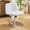 Teddy Fleece White, variant on Karl home Criss Cross Chair Armless Desk Chair with Wheels Cross Legged Office Swivel Chair Wide Adjustable Comfy Padded Vanity Chair with Dual Purpose Base, PU Beige